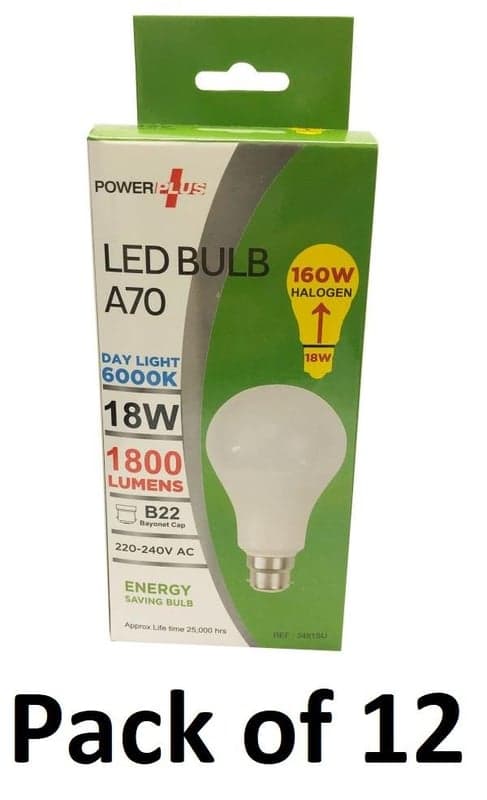 Powerplus Su-led Bulb 18w 600k 240v A70(3491)