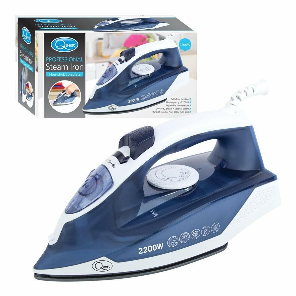 QUEST 2200w Steam Iron