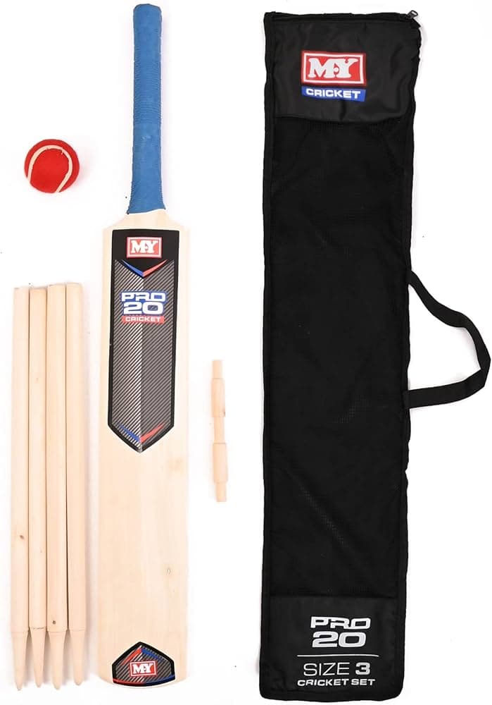 Kandy Toys Size 3 Cricket Set In Mesh Carry Bag