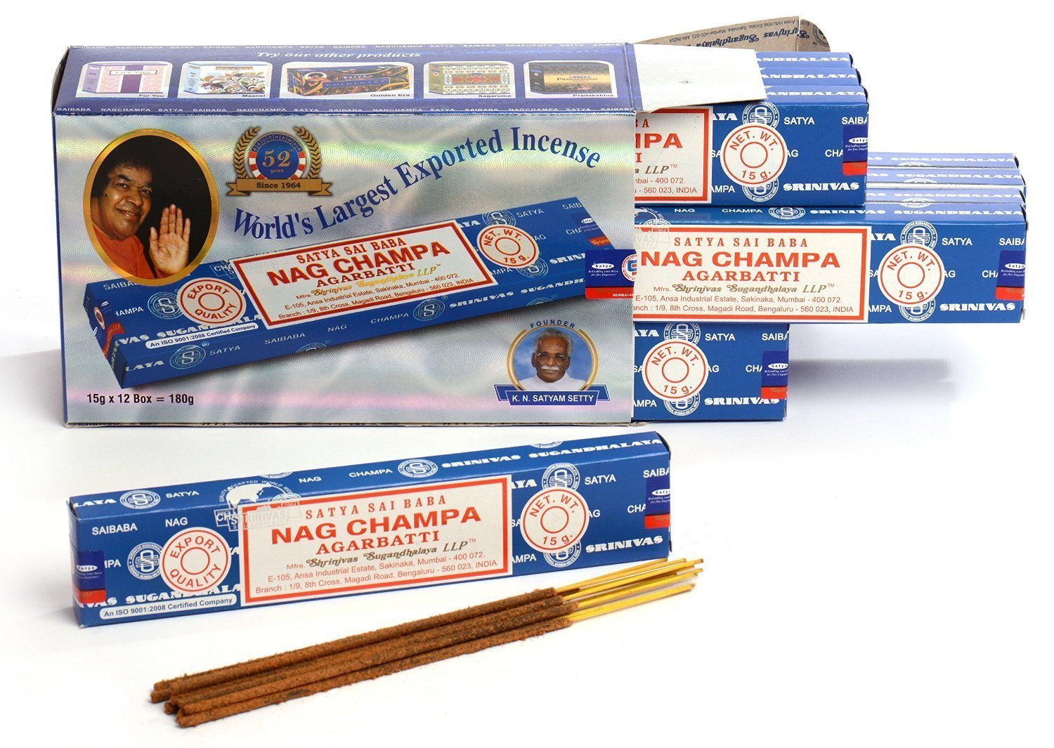 Satya NagChampa Incense 15g x 12 image