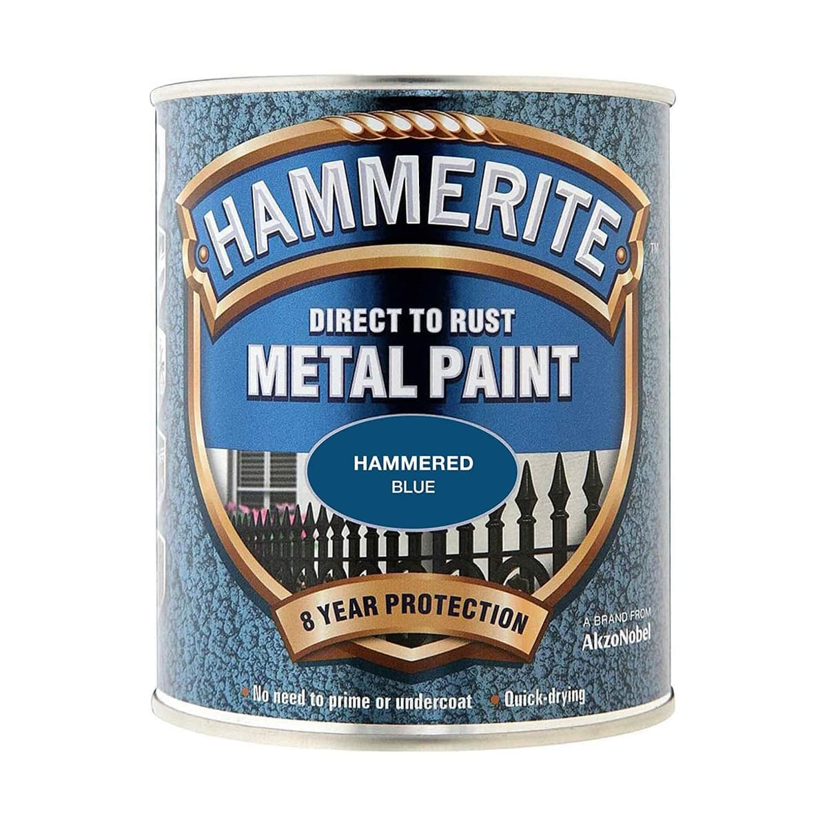 Hammerite metal paint hammered blue 750ml (5092938)
