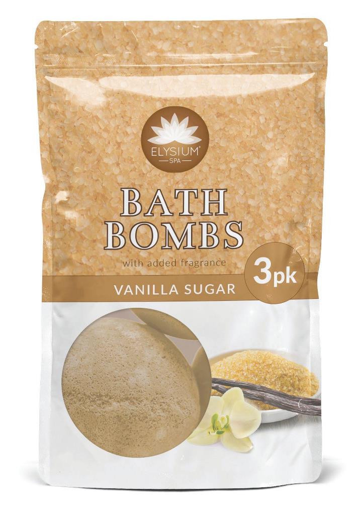 151 Elysium Spa Bath Bombs Vanilla Sugar 3 X 50g image