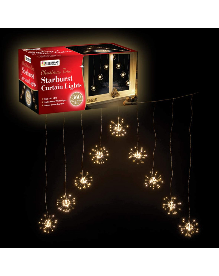 BENROSS  360LED V Shape Starburst Curtain light - Warm White (70379) image