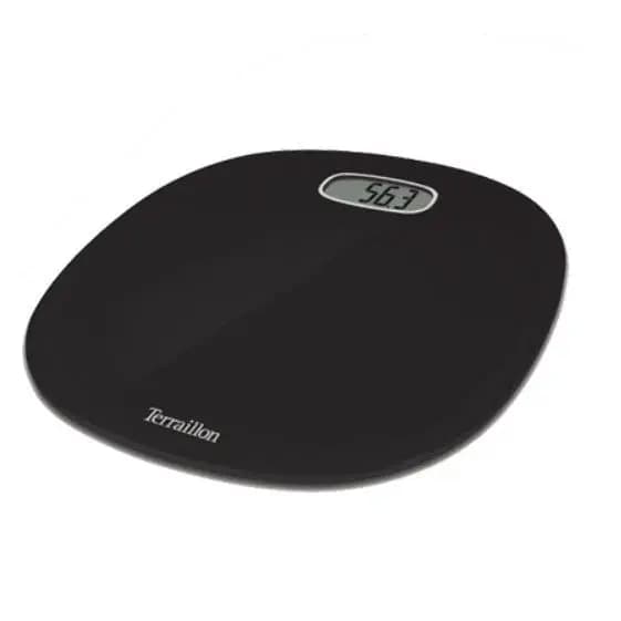 TERRAILLON Black Oval glass platform 160kg glass scale 