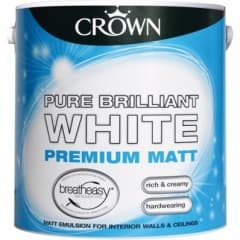 Crown Pure Brilliant White Matt Emulsion 2.5L 2