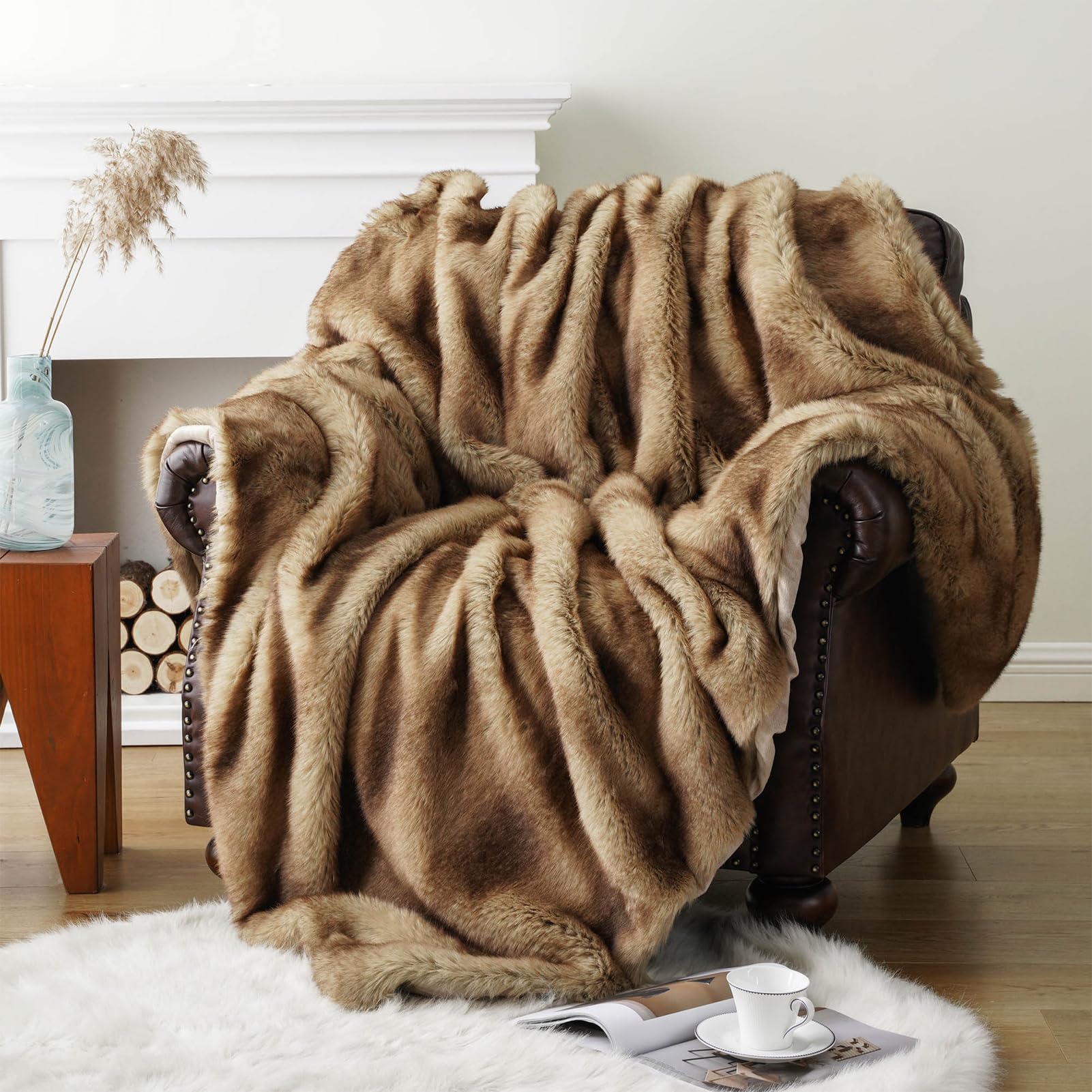Henley Luxury Faux Fur Throw 127 x 152 cm image