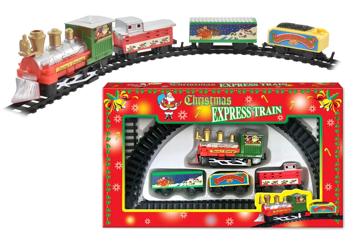 Kandy Toys Classic B/o Christmas Train Set In Window Box
