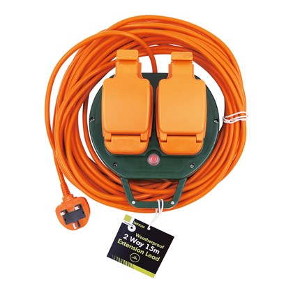 BENROSS 2 Way 15M Outdoor Extension Lead - 13A - SWING TAG (41049) image