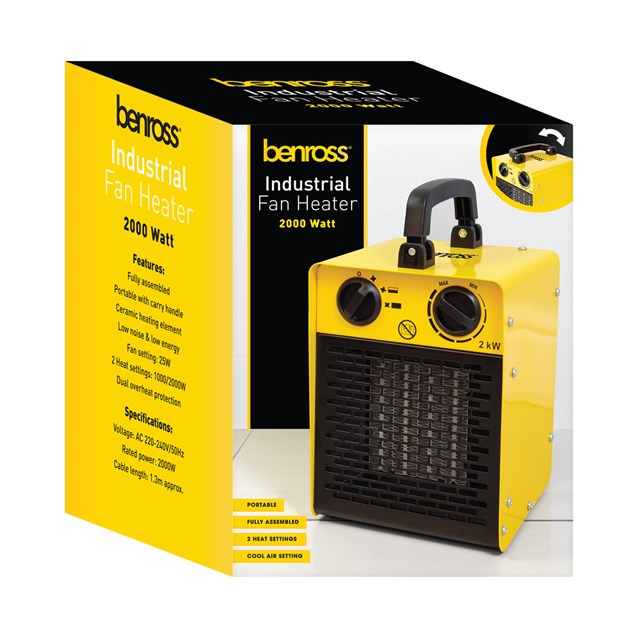 BENROSS 2kw Industrial Fan Heater - COL BOX (42440) image