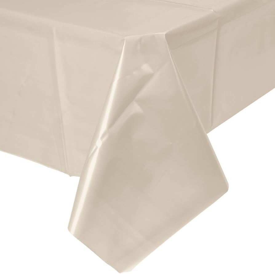 Plastic Table Cover 54 x 108 - Vanilla Cream image