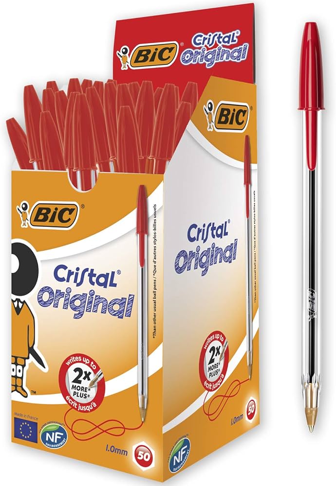 Bic Cristal RED Pens Pk50 image