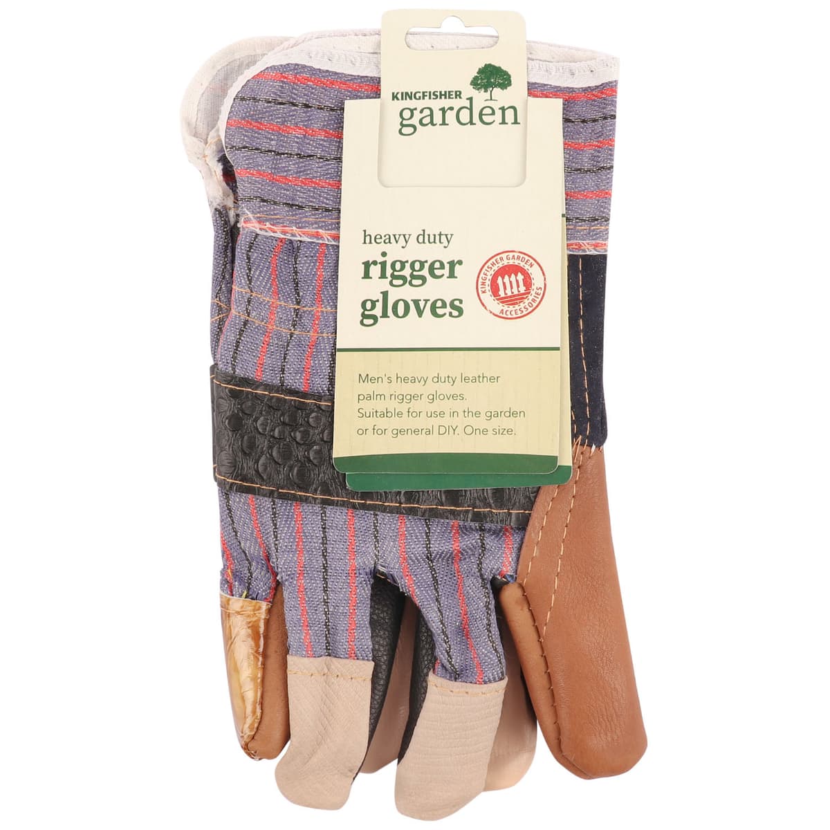 Kingfisher Heavy Duty Leather Rigger Garden Gloves (GGHDDRL)