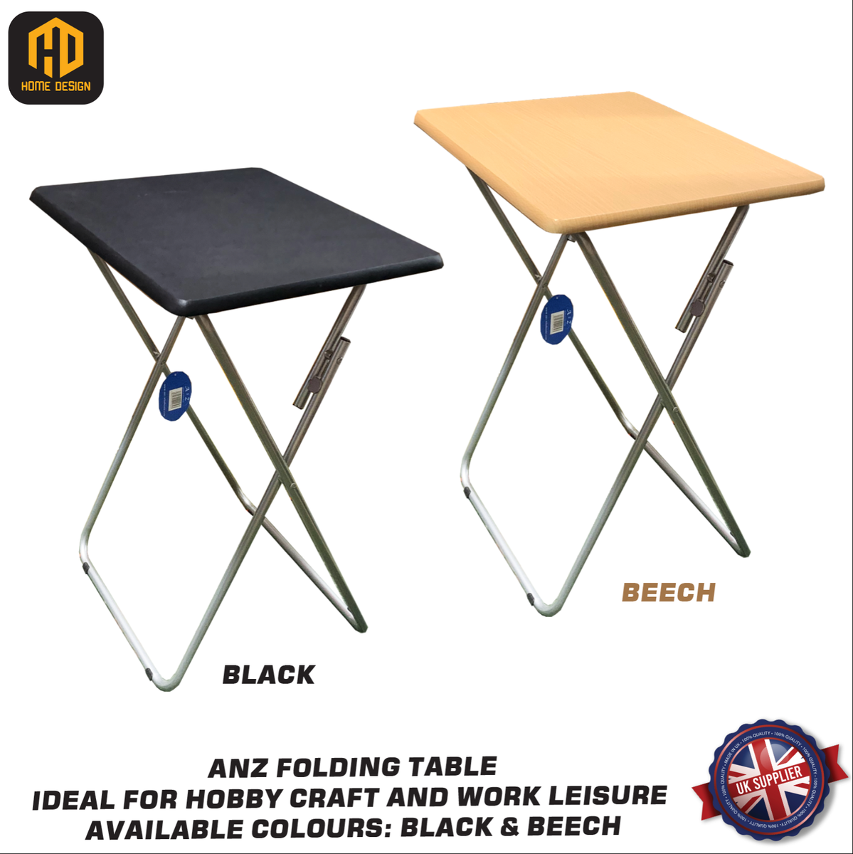 ANZ FOLDING  TABLE HOBBY CRAFT WORK & LEISURE BLACK EX LARGE 
 image