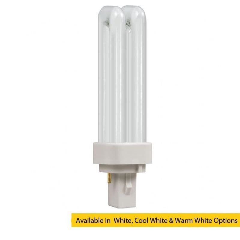 CROMPTON COMPACT FLUORESCENT D TYPE 10W 2 PIN LAMPS G24D-1 (CLDE10SW)