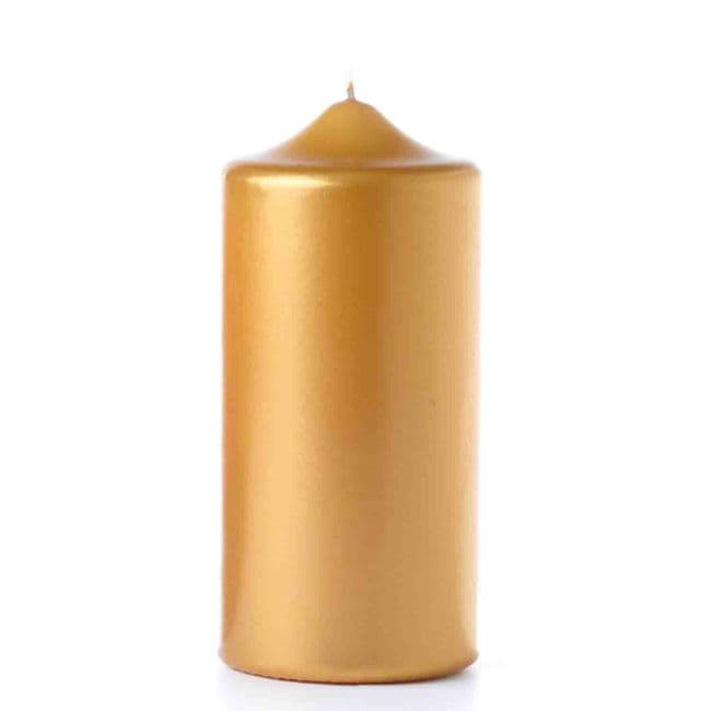 Prices 6" Pillar Candle Gold