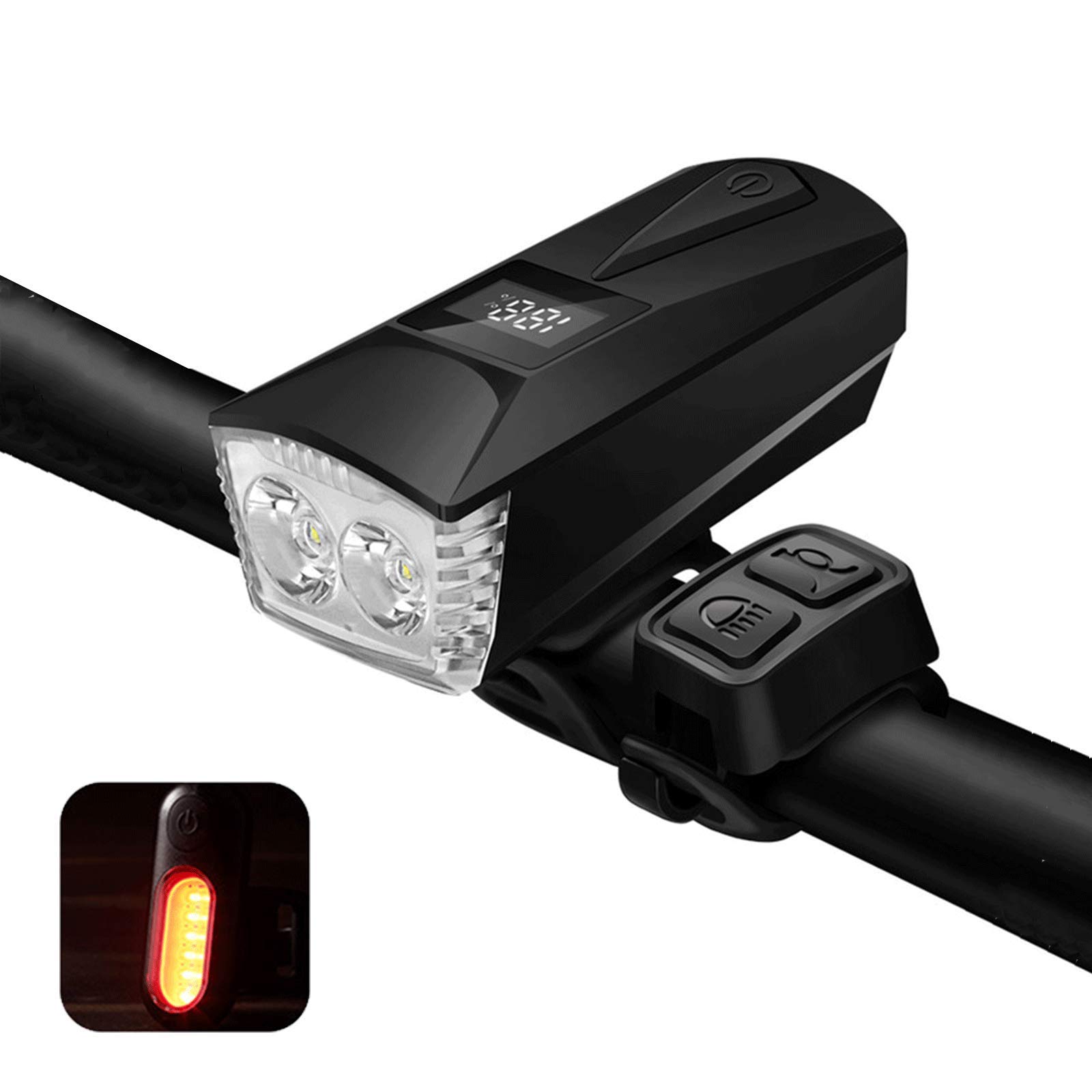 BENROSS Set of 2 Aluminium LED Bullet Bicycle Light - image