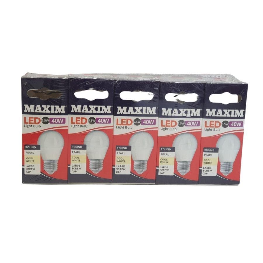 STATUS  5.5w=40w Maxim Led Round Es Warm White Prl Sw Pack Of 10 (40mlresww5x10)