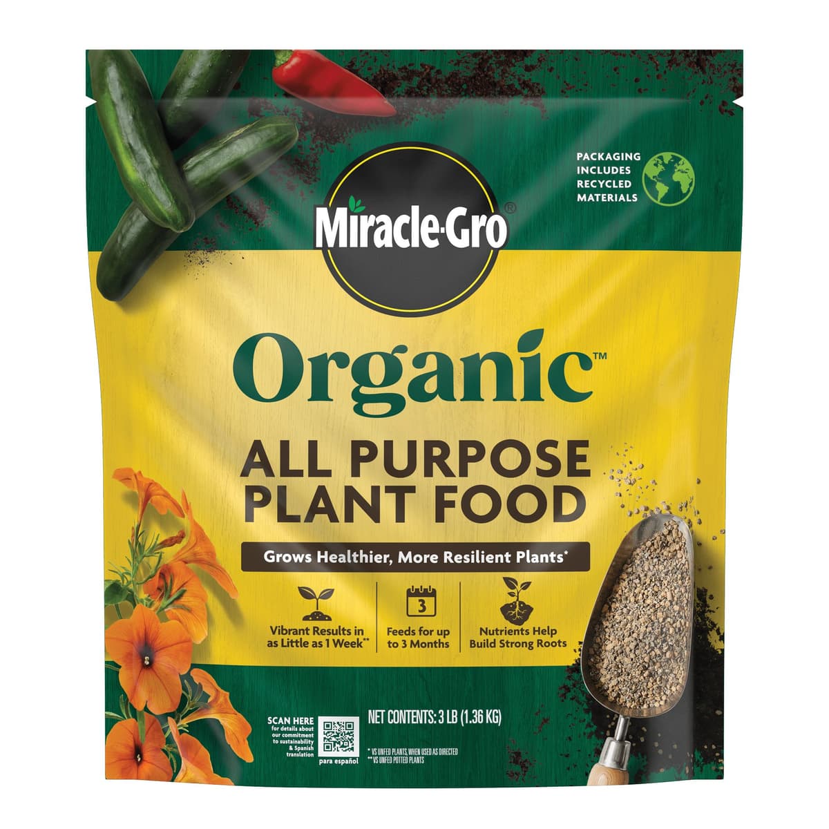 Evergreen Miracle-gro Perform Organic All Purpose Plant Feed 1kg (119912)