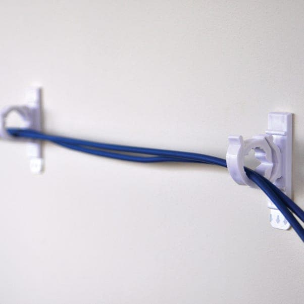 Wall Gard Small Cable Tidy Clips White PK5