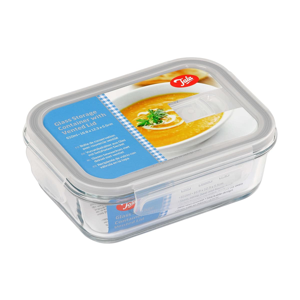 Tala Borosilicate Glass Storage with vented Lid 610ml