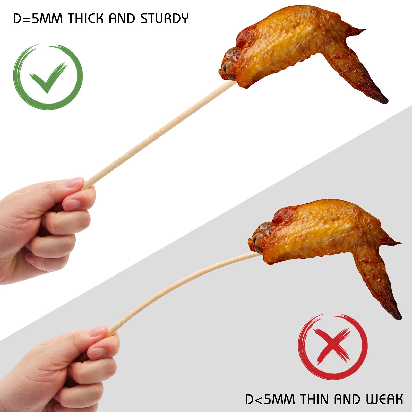 NT 5mm Ms Bbq Skewers -  Wooden Hand image