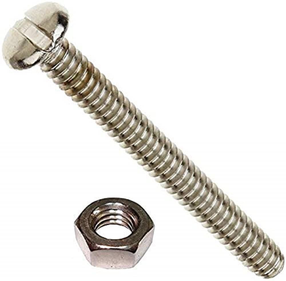 BH Bulkhardware Panhead Machine Screws Bzp M6 X 25mm With Nuts Pk80 (b16)