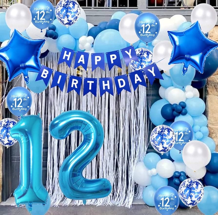 Unique Party 12 Gltz  Blue Cndls&hb Pick