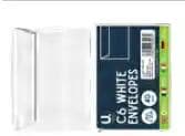 Martello C6 White Envelopes, 40pk