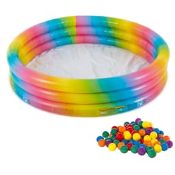 Kandy Toys Rainbow Ombre Pool  3 Ring  58" 1