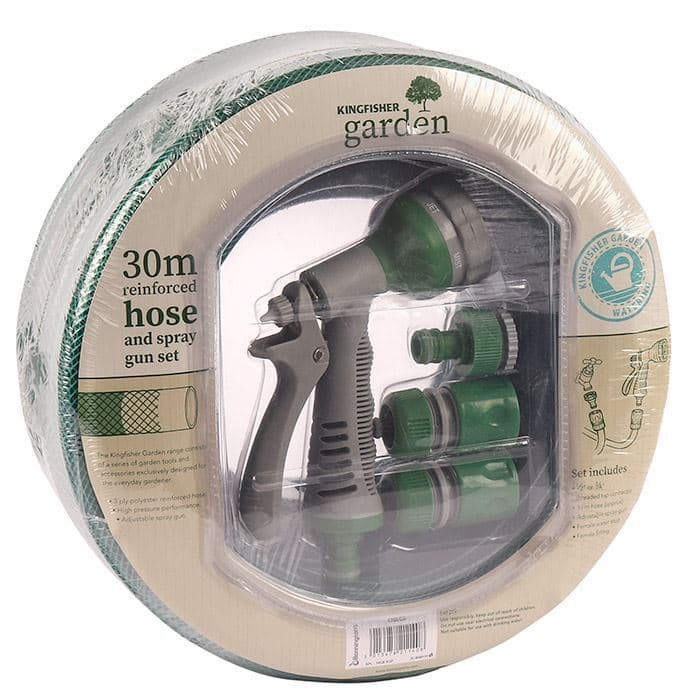 Kingfisher 30m Hose and Spray Nozzle Set