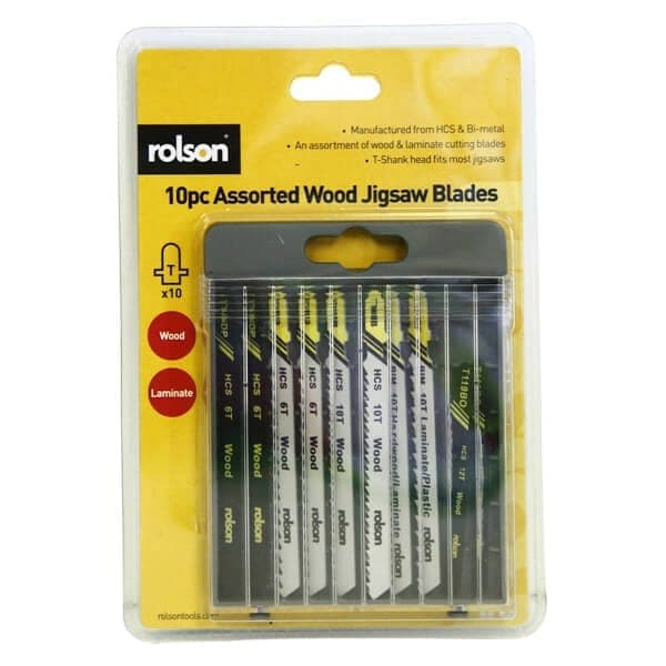 Rolson 10pc Jigsaw Blade Set