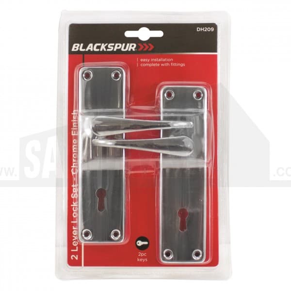 Blackspur 2 Lever Lock Set - Chrome Finish