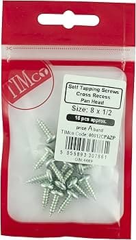 TIMCO Self Tapping Screws-pan Head Bzp Pre Pack - 18pcs