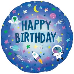 Unique Party 18" Pkg Hb Outer Space Fl Bln 1