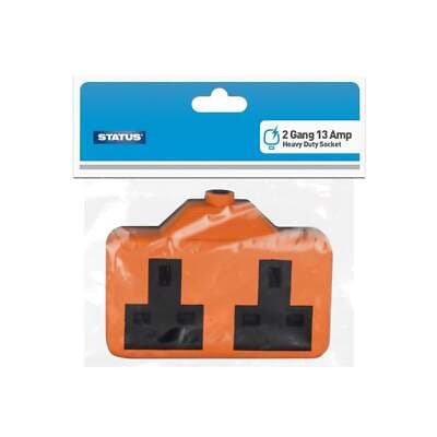 STATUS 2 Way Orange Socket Block 1Pk