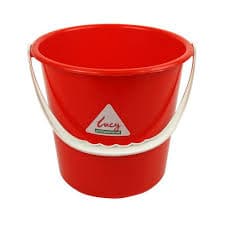 9L OBLONG BUCKET HYGIENE RED