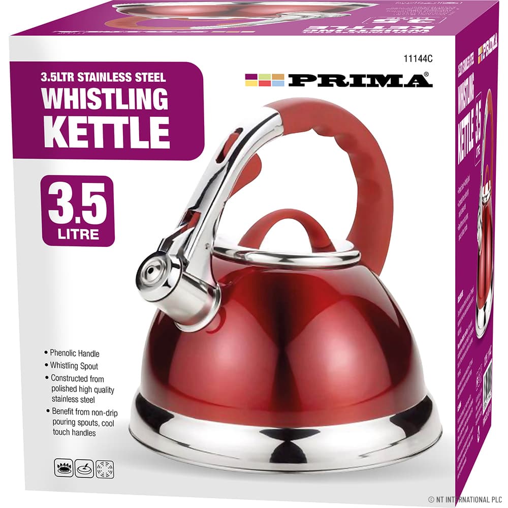 NT 3.5l Whistling Kettle - Red 2 Ton