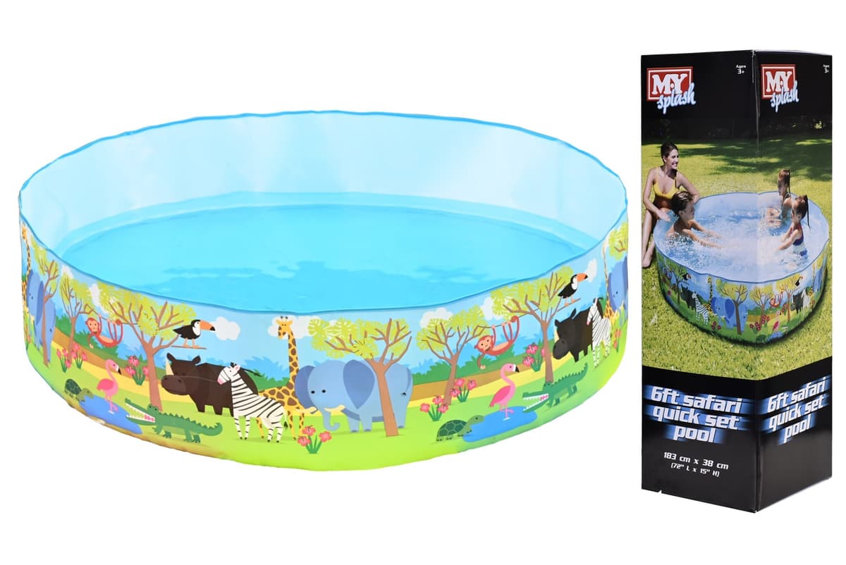 Kandy Toys 6' X 15" Safari Quick Set Pool -
