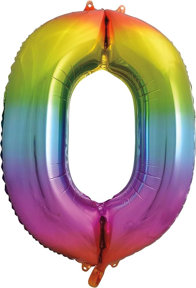 Unique Party 34" Pkg Rainbow Foil Blln-0
