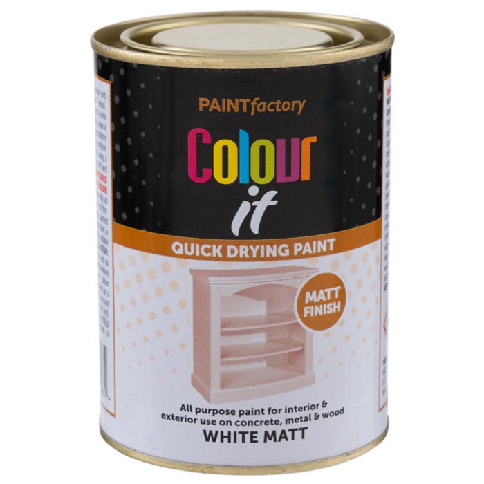 White Matt Paint Tin 300ml image