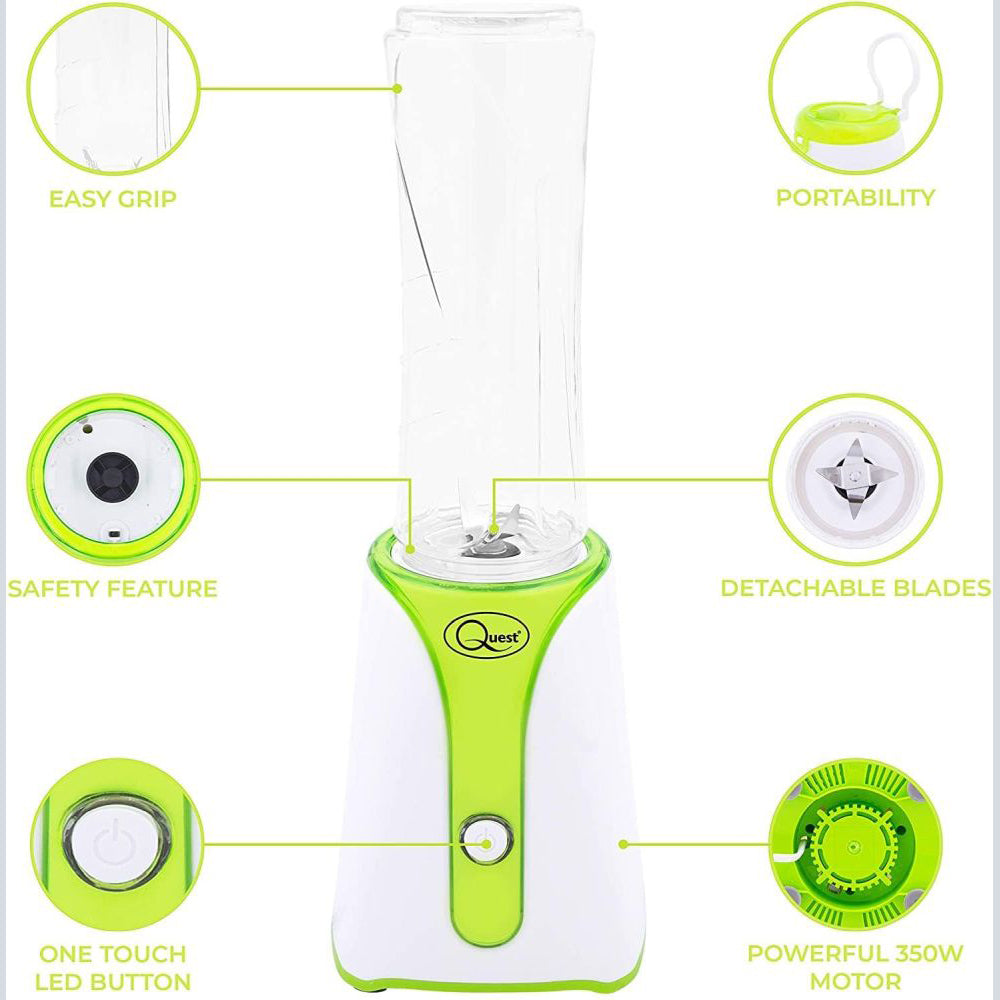 QUEST Personal Blender BPA Free - Green & White 350w image