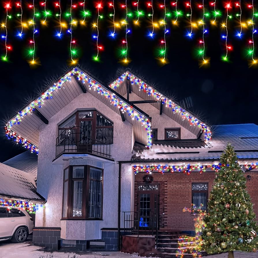 BENROSS    480 LED Icicle Chaser Lights -Blue & White image