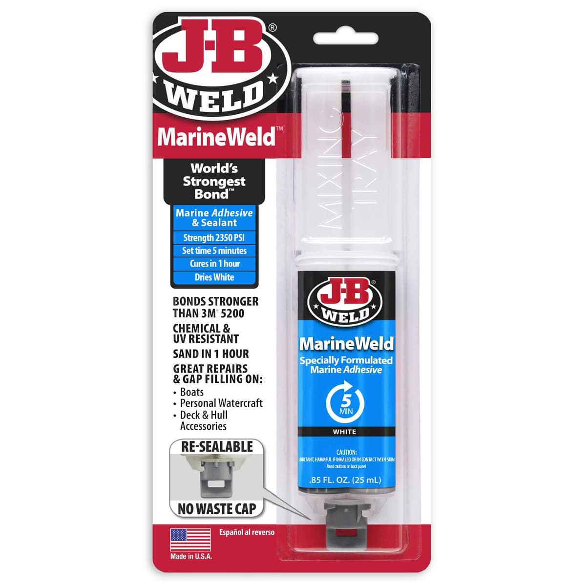 Marine Weld Carded 25ml Resealable Syringe