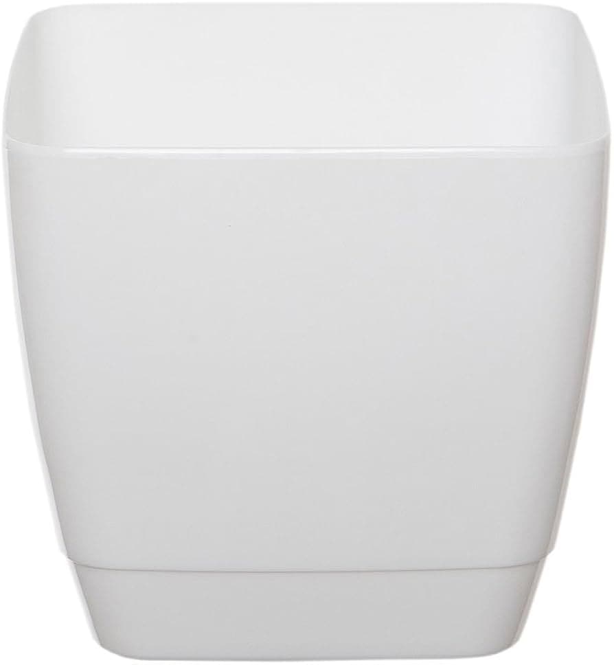 Whitefurze 20cm Square Indoor Pot Cover White