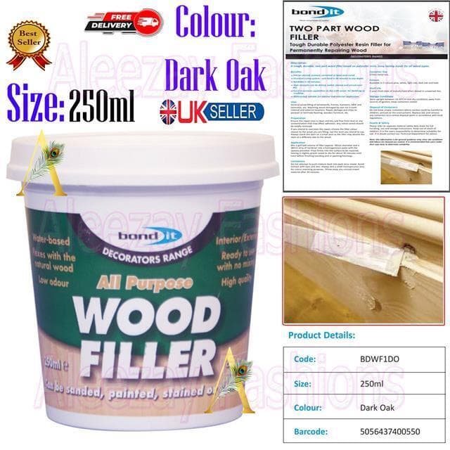 Bond It 1part Wood Filler Dark Oak 250ml