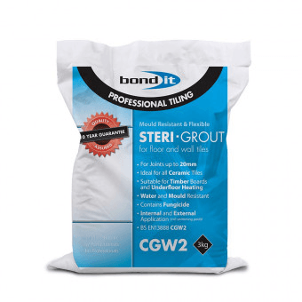 Bond It Steri-grout 3kg Silver Grey