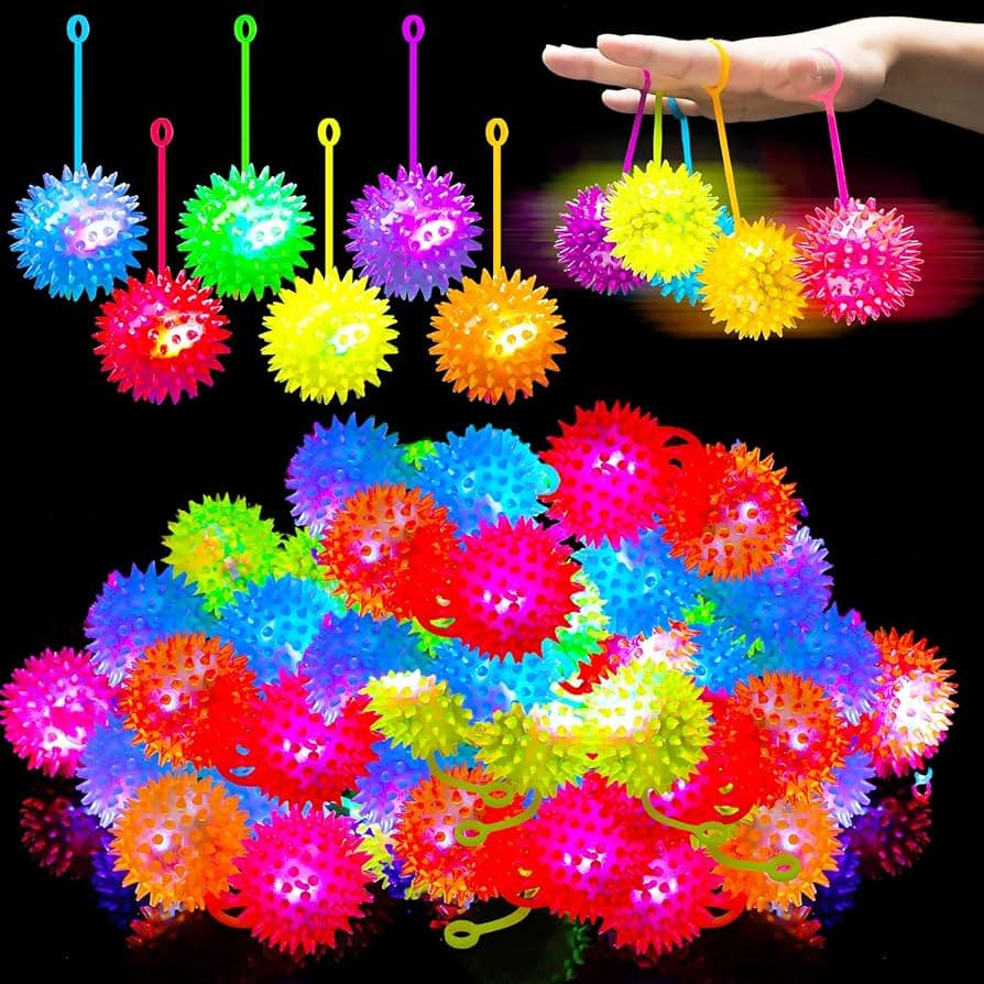 Kandy Toys 90mm Light Up Spikey Ball In