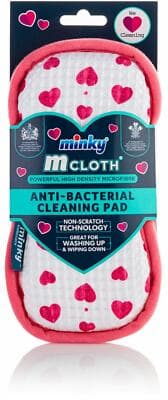 Minky M Cloth Heart Anti Bac Pad S