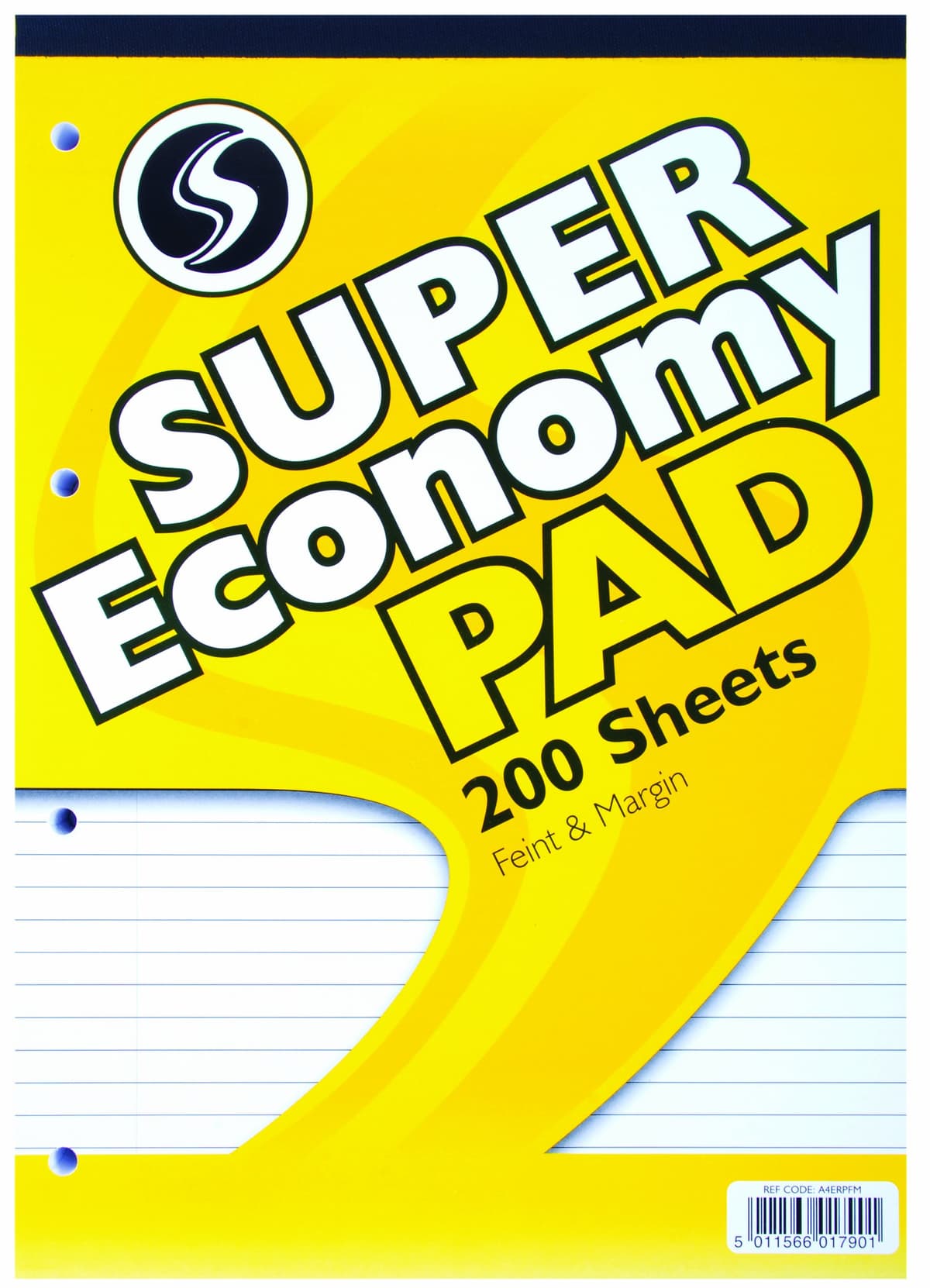 Silvine  A4 SUPER ECONOMY REFILL PAD NARROW LINED WITH MARGIN