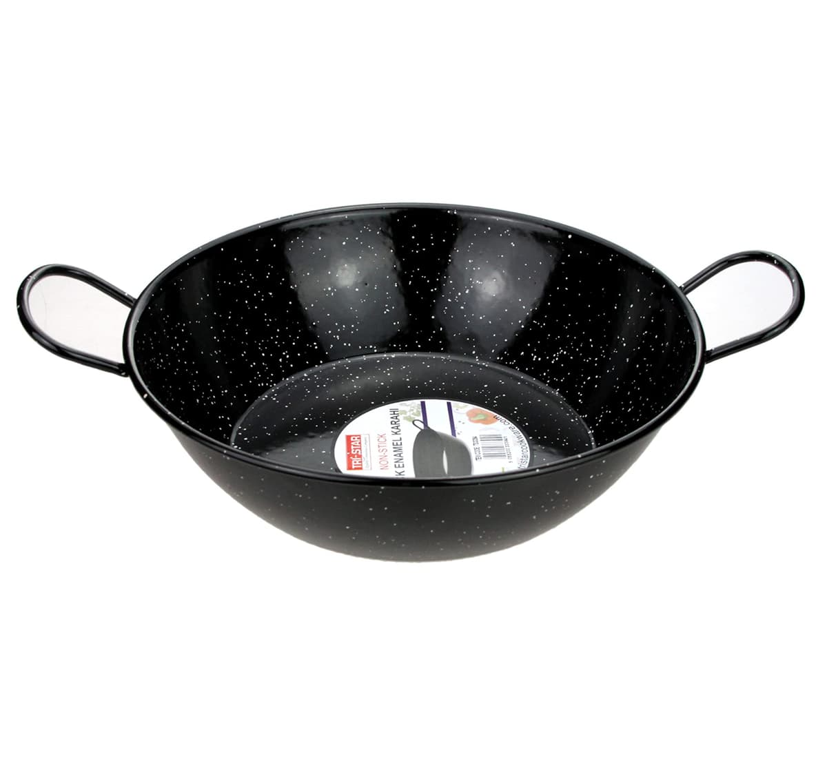 Tri Star Non stick lack enamel karahi 28 cm 